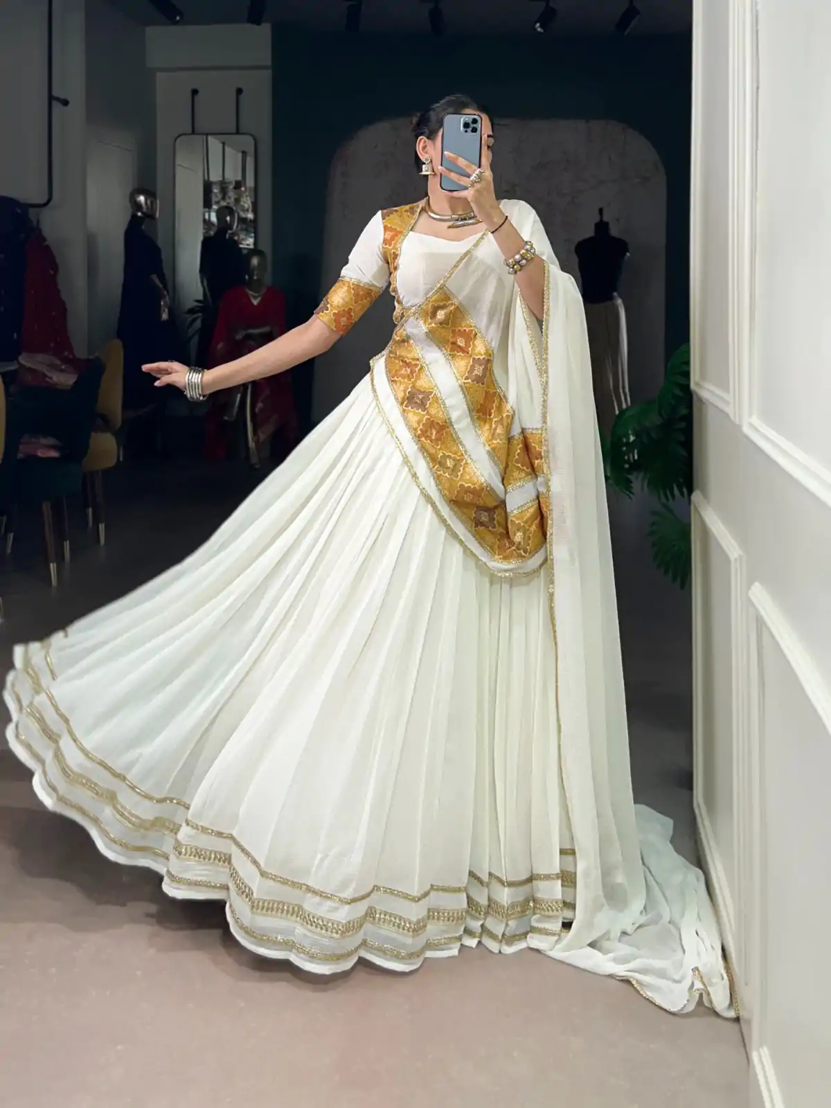 LNB 1034 White Marbel with Lace Work & Lace Border Lehenga Choli . Get it for ₹3099. Delivery 4-6 Working Days. Shop now. | Bollywood Lehenga, Creative Lehenga, Designer Lehenga, Embroidered Lehenga, Lehenga, Party Wear Lehenga