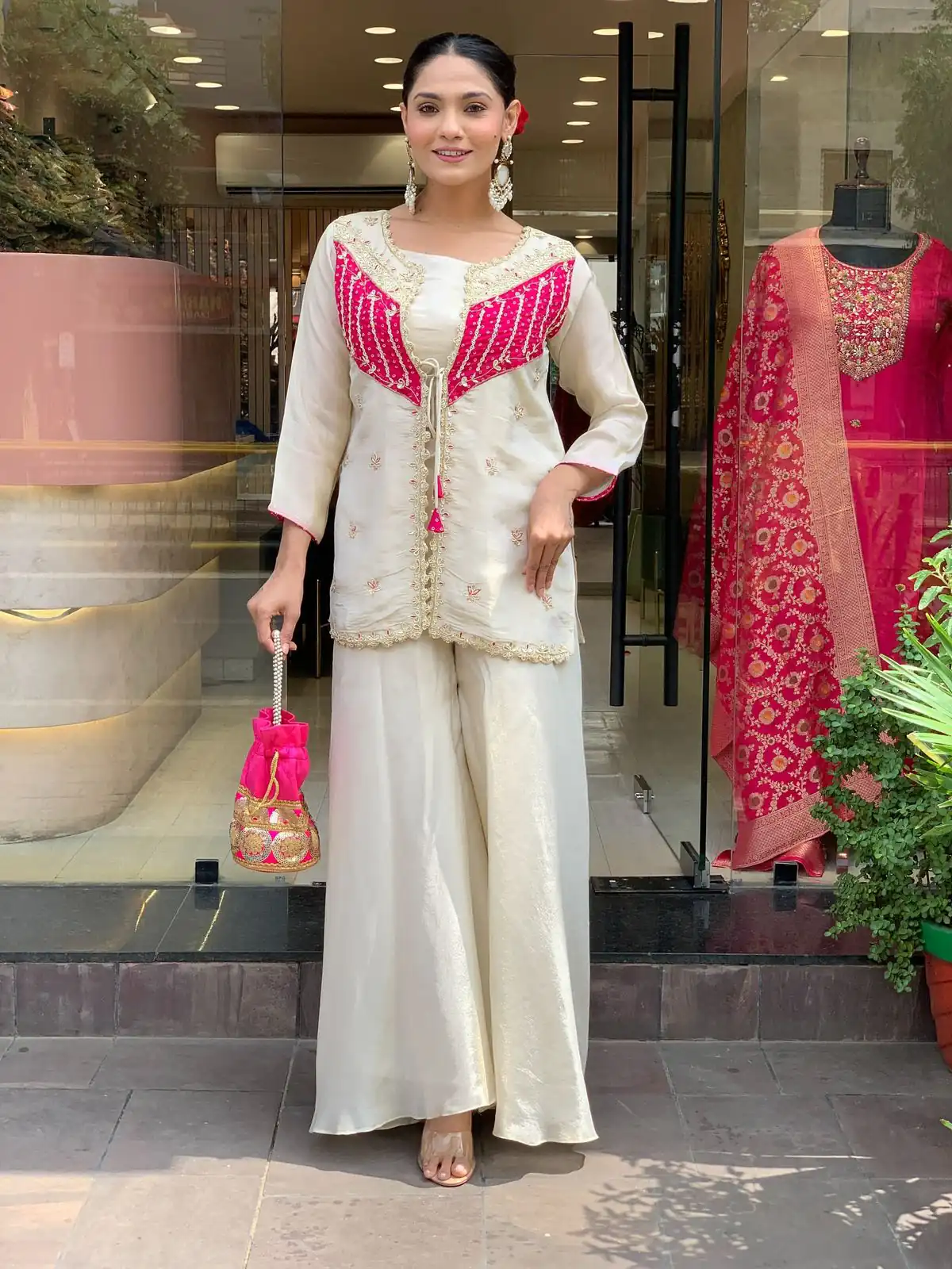 NSR 869 White Roman Silk Salwar Suit Perfect for Wedding, Party, Ethnic Day, Traditional Day, Housewarming . Now at just ₹1899. Delivery 4-6 Working | Casual Suits, Jump Suits, Tops & Bottoms, Track Suits, Trendy Wear, Creative suits, Designer Suits, Palazzo Suits, Party Wear Suits, Patiala Suits, Salwar suit, Straight Suits