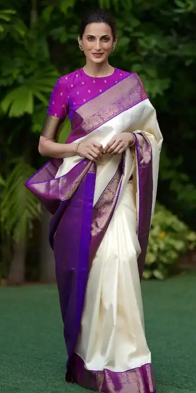 KP 6071 White Color Soft Lichi Silk Cloth Saree With Lace Border & Lace Work. Get it for ₹1449. Delivery 4-6 Working Days. Shop now. | Embroidered Sarees, Bollywood Sarees, Creative Sarees, Designer Sarees, Ethnic Saree, Modern Digital sarees, Party Wear Sarees, Sarees