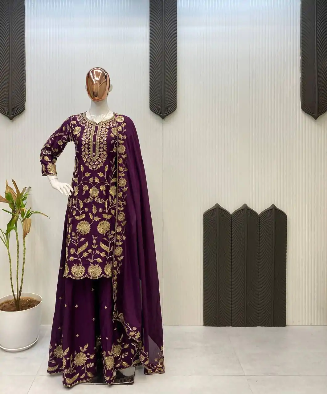 LG 1940 Wine Chinon With Lace Work & Embroidery Work Salwar Suit . Festive Deal ₹2099. Delivery 4-6 Working Days. Shop now. | Casual Suits, Jump Suits, Creative suits, Designer Suits, Palazzo Suits, Party Wear Suits, Patiala Suits, Salwar suit, Straight Suits