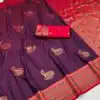 MB Morni Wine in Soft Silk Zari Work & Lace Work Saree . Wedding, Party, Festive, Events, Grab it for ₹2099. Delivery 4-6 Working Days. Shop now. | Creative Sarees, Embroidered Sarees, Bollywood Sarees, Designer Sarees, Ethnic Saree, Modern Digital sarees, Party Wear Sarees, Sarees
