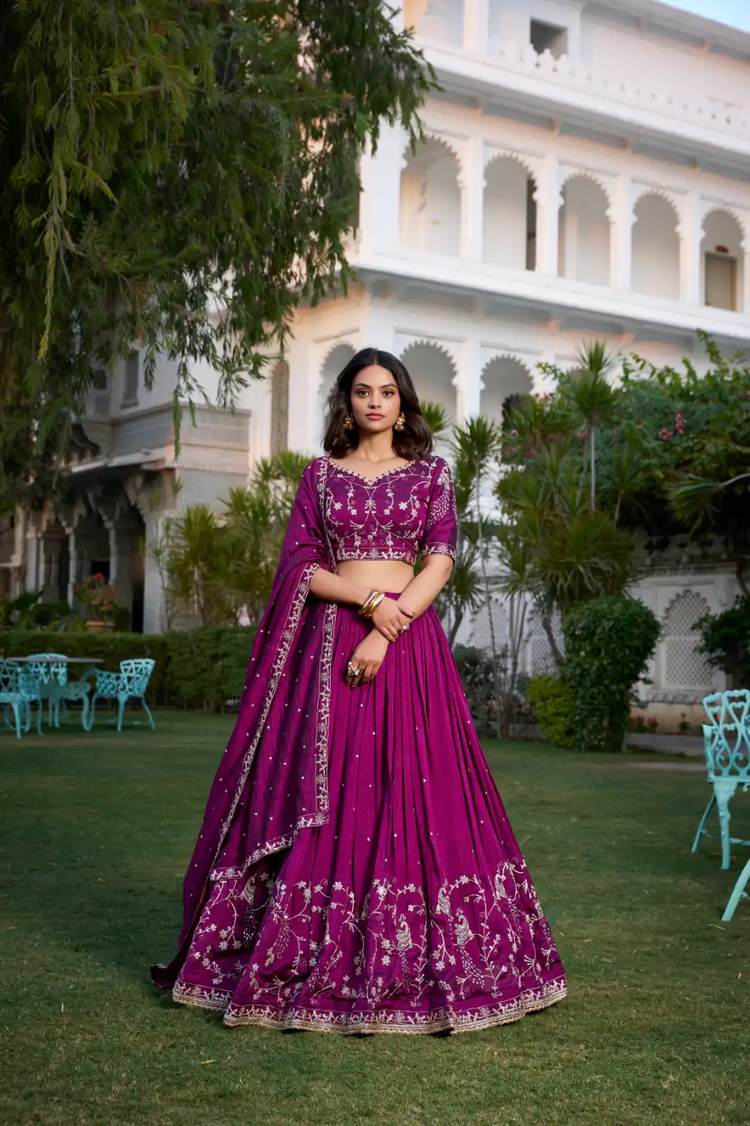 LNB 1404 Wine Vichitra Silk Sequins Work Embroidery Work Lehenga Choli Best Price ₹2999. Delivery 4-6 Working Days. Shop now. | Creative Lehenga, Bollywood Lehenga, Designer Lehenga, Embroidered Lehenga, Lehenga, Party Wear Lehenga