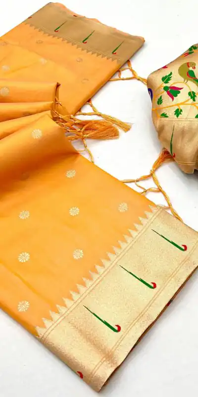 MB 150 Yellow A Pethani silk Saree Perfect for Wedding, Party, Baisakhi, Reception, Traditional Day – . Affordable Price ₹2549. Delivery 4-6 Working | Creative Sarees, Embroidered Sarees, Bollywood Sarees, Designer Sarees, Ethnic Saree, Modern Digital sarees, Party Wear Sarees, Sarees