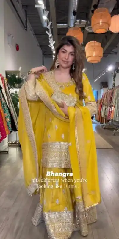LG 2000 Yellow Chinon With Embroidery Work Salwar Suit . Wedding, Party, Festive, Events, Get it for ₹2099. Delivery 4-6 Working Days. Shop now. | Casual Suits, Jump Suits, Tops & Bottoms, Track Suits, Trendy Wear, Creative suits, Designer Suits, Palazzo Suits, Party Wear Suits, Patiala Suits, Salwar suit, Straight Suits