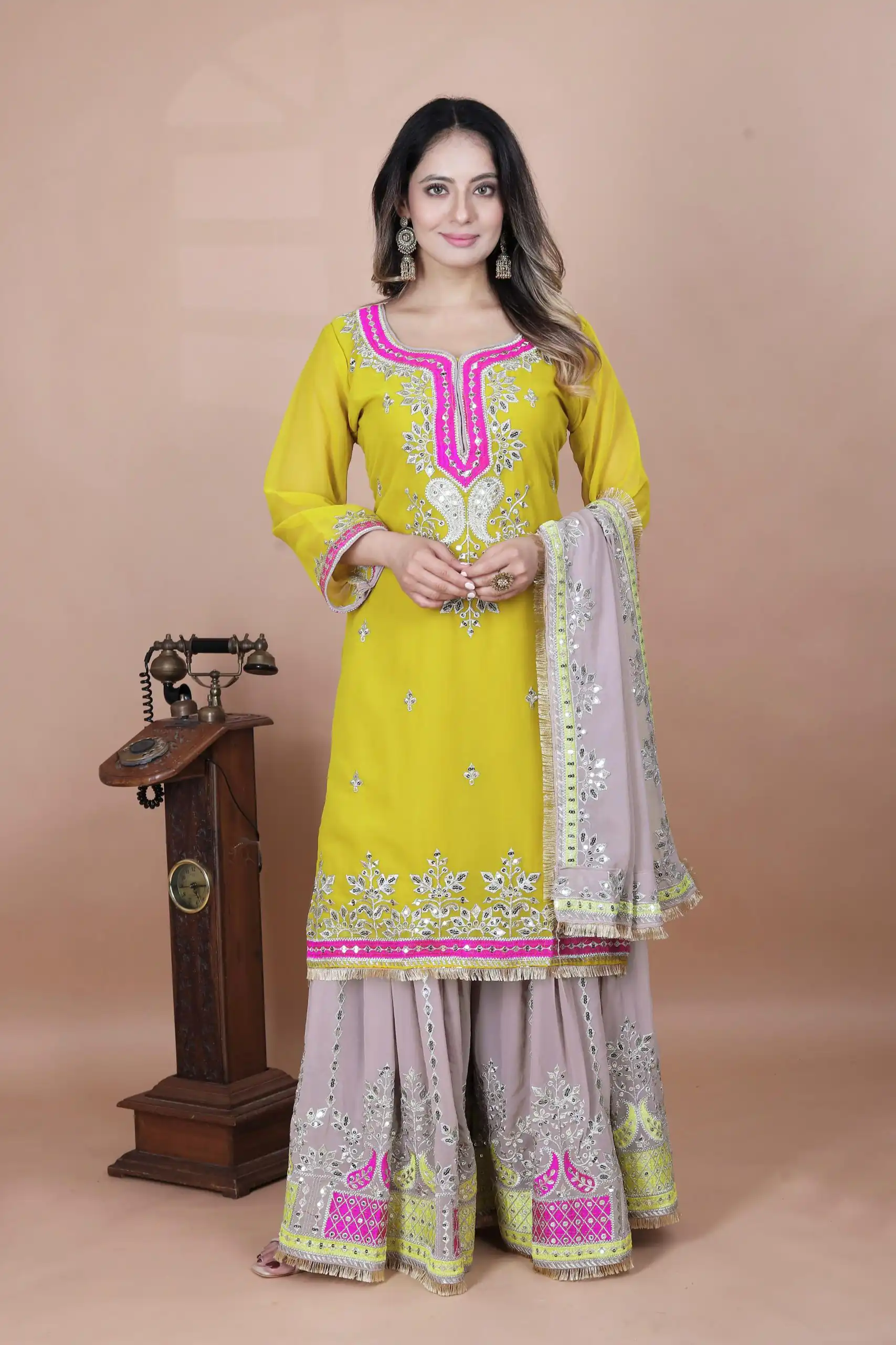 SRK 5260 Pink Faux Georgette With 5mm Embroidery Sequence Work Perfect for Wedding, Party, Karwa Chauth, Ethnic Day, Baisakhi Beast Price At 2149/- Only | Casual Suits, Jump Suits, Creative suits, Designer Suits, Palazzo Suits, Party Wear Suits, Patiala Suits, Salwar suit, Straight Suits