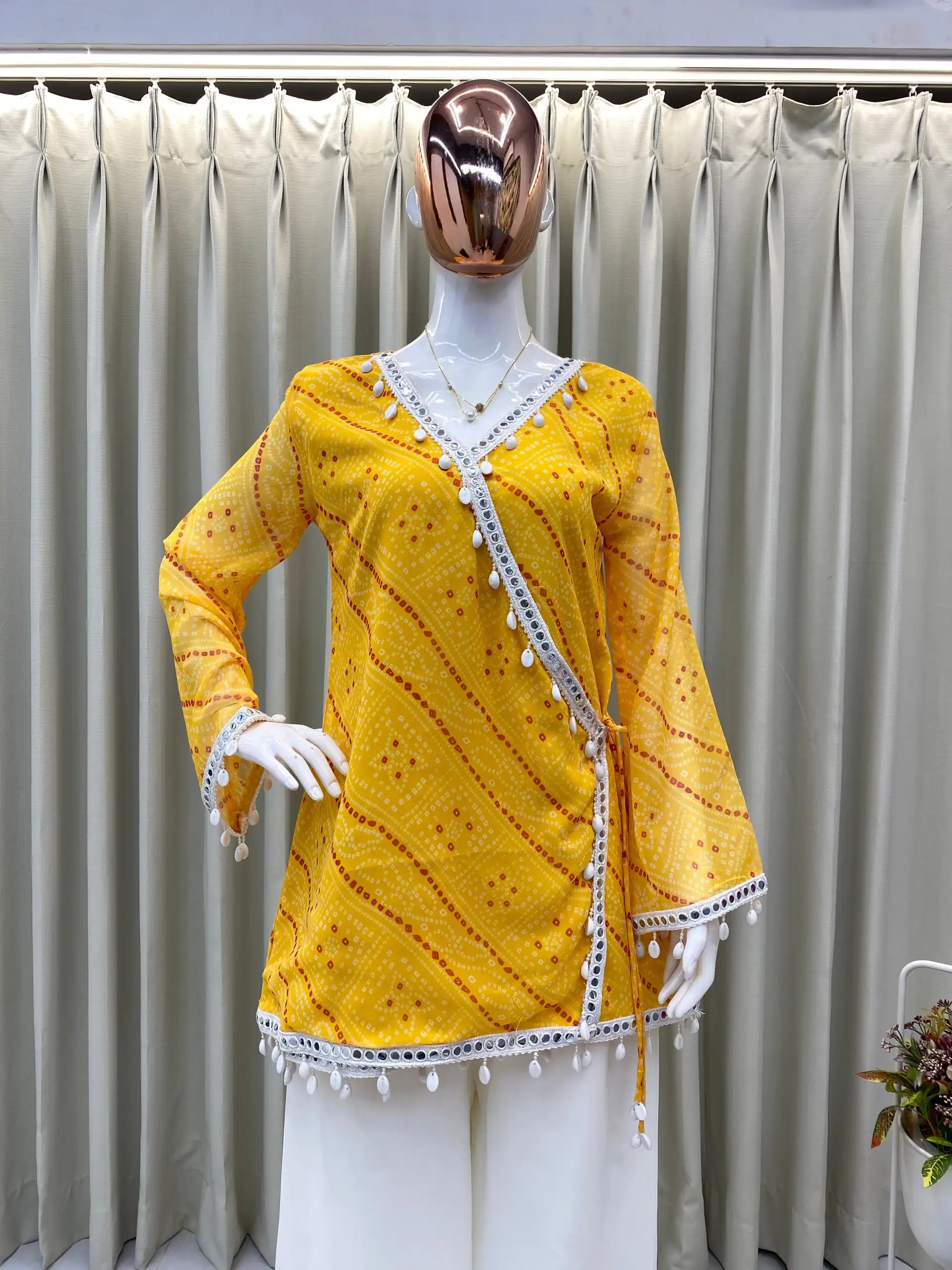 BE 399 Yellow in Georgette Cowrie Work & Lace Work Salwar Suit . Special Price ₹1799. Delivery 4-6 Working Days. Shop now. | Casual Suits, Jump Suits, Tops & Bottoms, Track Suits, Trendy Wear, Creative suits, Designer Suits, Palazzo Suits, Party Wear Suits, Patiala Suits, Salwar suit, Straight Suits