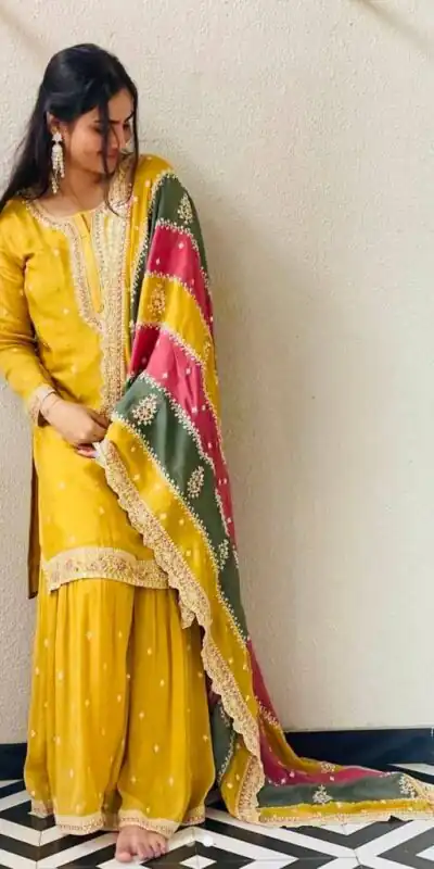 KF 1627 Yellow Georgette Salwar Suit Perfect for Wedding, Party, Diwali, Traditional Day, Bridal Wear. Get it for ₹2149. Delivery 4-6 Working Days | Casual Suits, Creative suits, Designer Suits, Palazzo Suits, Party Wear Suits, Patiala Suits, Salwar suit, Straight Suits