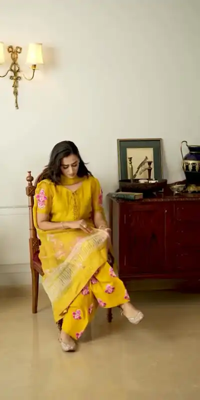 NSR 859 Yellow Natural Crep Silk with Embroidery Work & Lace Work Salwar Suit . Introductory Price ₹2049. Delivery 4-6 Working Days. Shop now. | Casual Suits, Jump Suits, Creative suits, Designer Suits, Palazzo Suits, Party Wear Suits, Patiala Suits, Salwar suit, Straight Suits