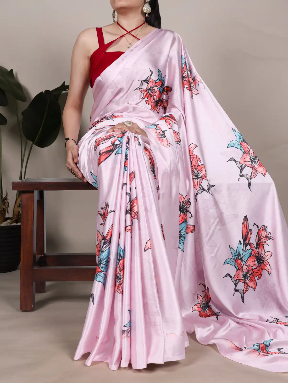YNF 7004 Baby Pink Color Satin Silk Floral Printed Designer Work Saree . Grab it for ₹1549. Delivery 4-6 Working Days. Shop now. | Creative Sarees, Embroidered Sarees, Bollywood Sarees, Designer Sarees, Ethnic Saree, Modern Digital sarees, Party Wear Sarees, Sarees
