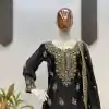 Black Fendy Embroidery Work Salwar Suit