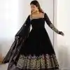 ZF 5010 Black Georgette Gown Perfect for Wedding, Party, Pooja, Ethnic Day, Karwa Chauth – . Best Price ₹2049. Delivery 4-6 Working Days. Shop now. | Casual Suits, Jump Suits, Creative suits, Designer Suits, Palazzo Suits, Party Wear Suits, Patiala Suits, Salwar suit, Straight Suits