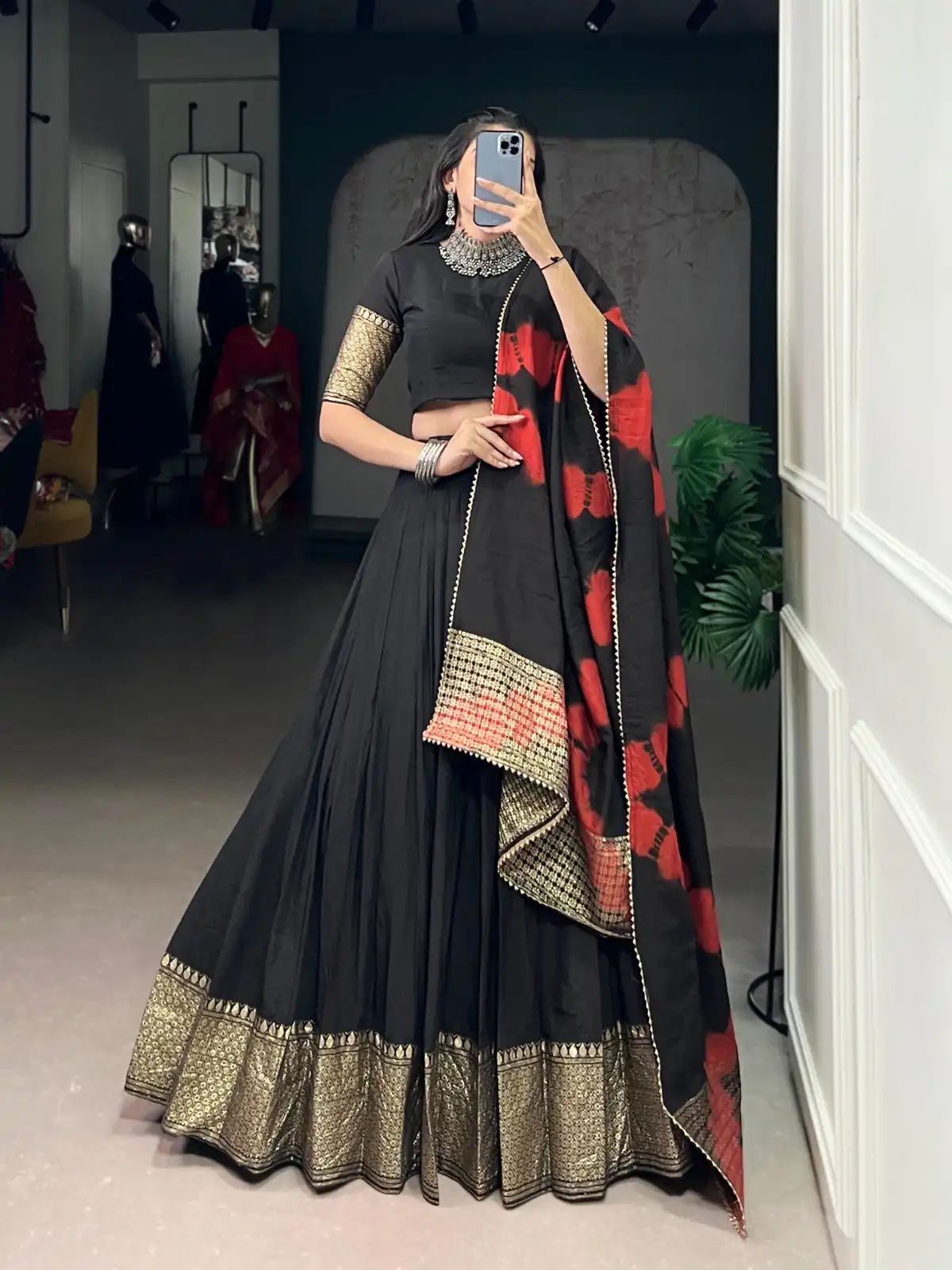 LNB 1907 Black in Pure Chanderi Zari Work & Lace Work Lehenga Choli . Best Price ₹2399. Delivery 4-6 Working Days. Shop now. | Bollywood Lehenga, Creative Lehenga, Designer Lehenga, Embroidered Lehenga, Lehenga, Party Wear Lehenga