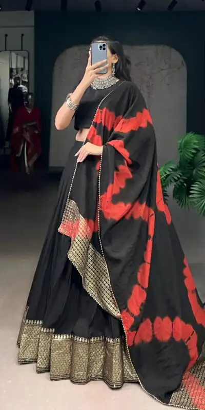 LNB 1907 Black in Pure Chanderi Zari Work & Lace Work Lehenga Choli . Best Price ₹2399. Delivery 4-6 Working Days. Shop now. | Bollywood Lehenga, Creative Lehenga, Designer Lehenga, Embroidered Lehenga, Lehenga, Party Wear Lehenga