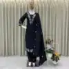 BE 385 Black Color Rayon Slub Cotton Embroidery Work Salwar Suit Casual, Wedding, Festive, Events . Expected Delivery  4-6 Working Days @1899/- only      | Casual Suits, Jump Suits, Creative suits, Designer Suits, Palazzo Suits, Party Wear Suits, Patiala Suits, Salwar suit, Straight Suits
