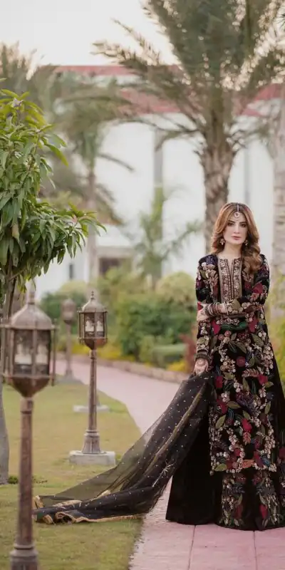 AD 061 Black Viscose velvet Lehenga Choli Perfect for Wedding, Party, Traditional Day, Holi, Ethnic Day – . Affordable Price ₹3099. Delivery 4-6 Worki | Bollywood Lehenga, Creative Lehenga, Designer Lehenga, Embroidered Lehenga, Lehenga, Party Wear Lehenga