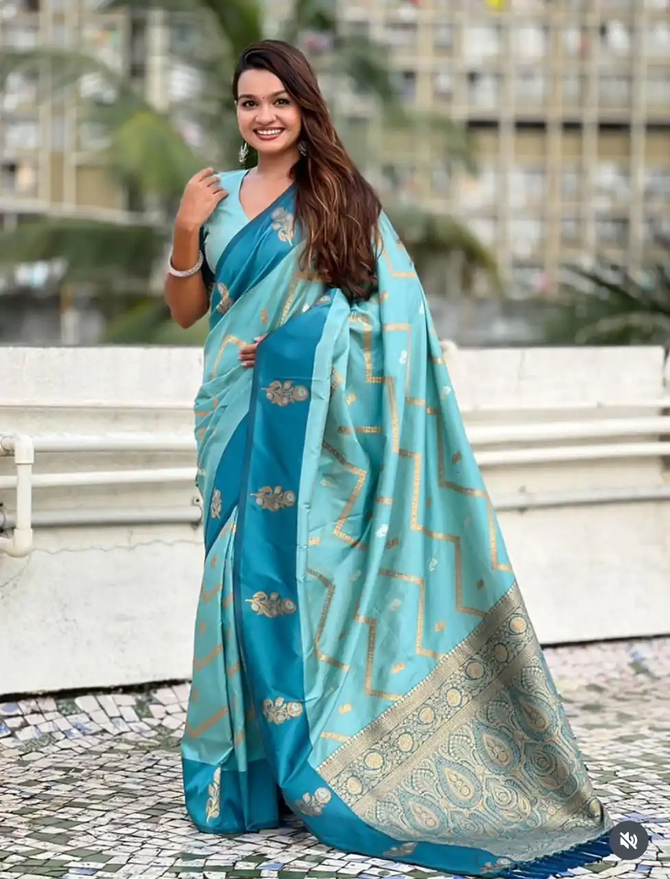 MS 543 Blue Color Banarasi Silk Saree with Zari Work. Wedding, Party, Festive, Events, Available at ₹1649 only. Delivery 4-6 Working Days. Shop now. | Creative Sarees, Embroidered Sarees, Bollywood Sarees, Designer Sarees, Ethnic Saree, Modern Digital sarees, Party Wear Sarees, Sarees