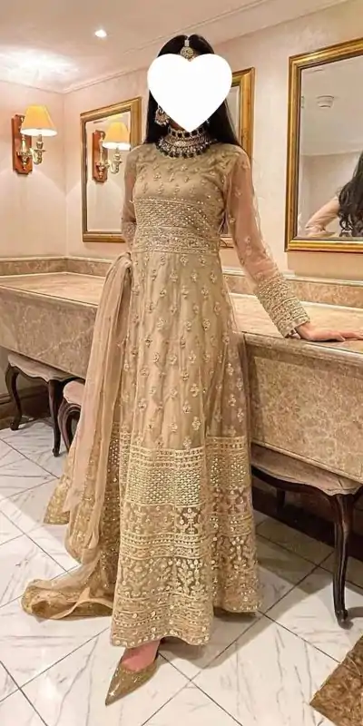 FC 8396 Chiku in Net Embroidery Work Salwar Suit . Wedding, Party, Festive, Events, Exclusive Offer ₹3049. Delivery 4-6 Working Days. Shop now. | Casual Suits, Jump Suits, Creative suits, Designer Suits, Palazzo Suits, Party Wear Suits, Patiala Suits, Salwar suit, Straight Suits