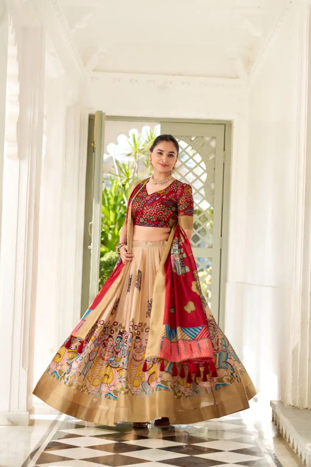 LNB 1017 Cream Dola Silk Lehenga Choli. Perfect for Wedding, Party, Pooja, Reception, Bridal Wear – Available at ₹1899 only. Delivery 4-6 Working Day | Bollywood Lehenga, Creative Lehenga, Designer Lehenga, Embroidered Lehenga, Lehenga, Party Wear Lehenga
