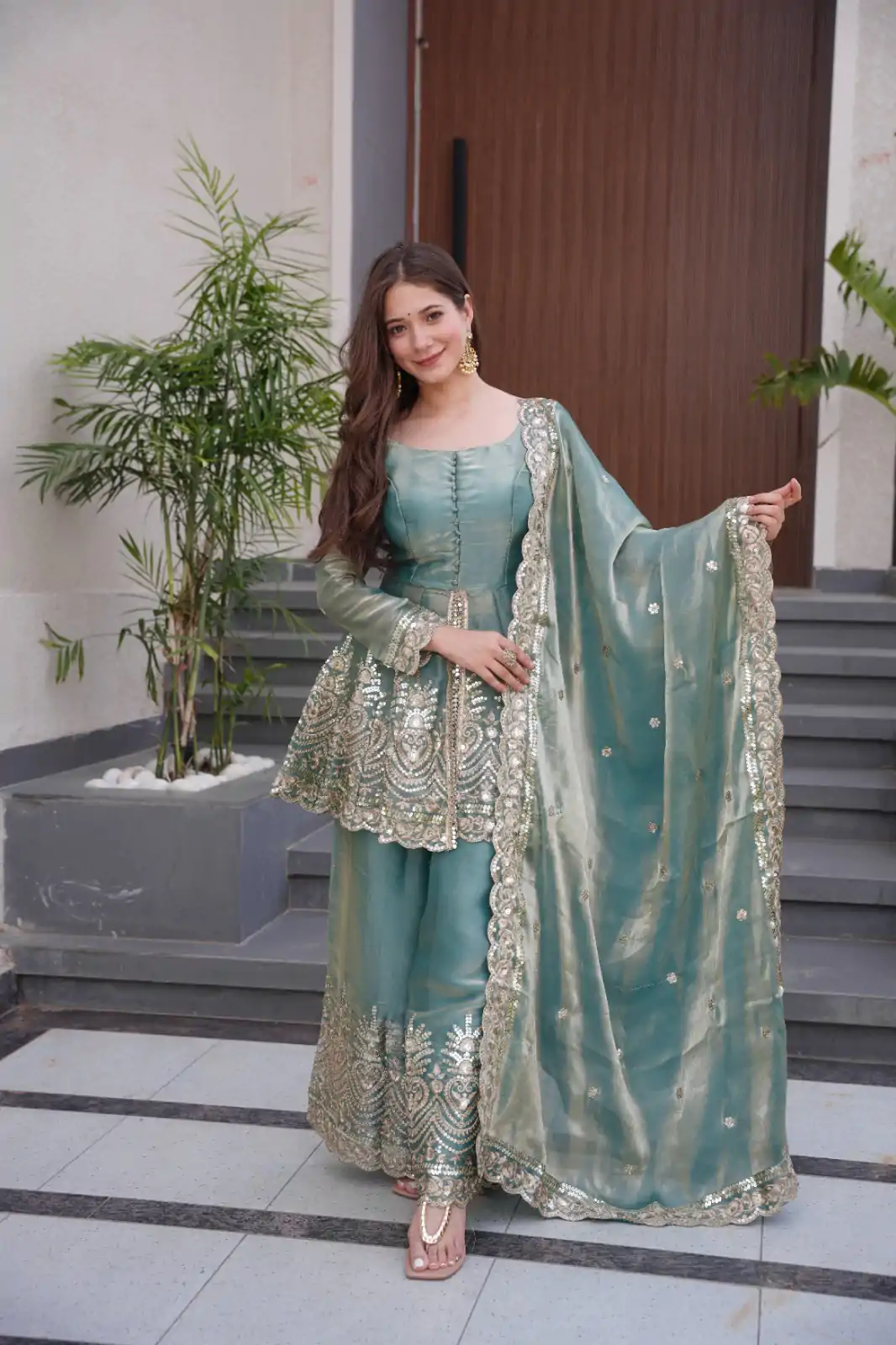 FC SSC 658 Firozi Fendy Satin Silk Gown Perfect for Wedding, Party, Karwa Chauth, Family Gatherings, Holi – . Now at just ₹2999. Delivery 4-6 Working | Bollywood Lehenga, Creative Lehenga, Designer Lehenga, Embroidered Lehenga, Lehenga, Party Wear Lehenga
