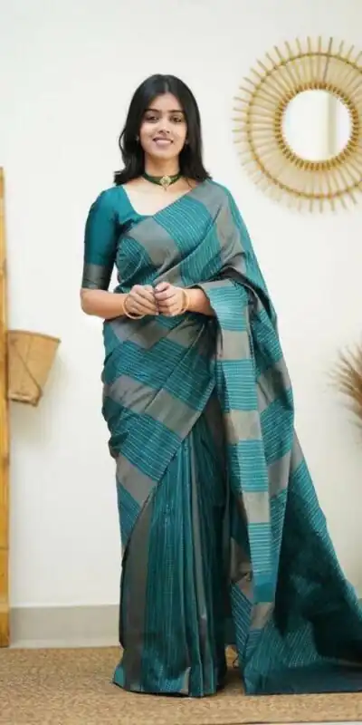KPR 152 Firozi Soft Lichi Silk Saree with Lace Work & Lace Border. Available at ₹1249 only. Delivery 4-6 Working Days. Shop now. | Creative Sarees, Embroidered Sarees, Bollywood Sarees, Designer Sarees, Ethnic Saree, Modern Digital sarees, Party Wear Sarees, Sarees