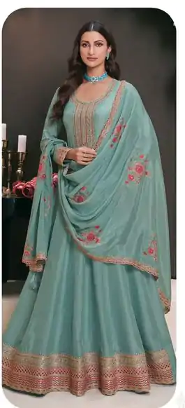 FC NAAZ 73051 Firozi Vichitra Salwar Suit with Embroidery Work & Zari Work. Available at ₹3349 only. Delivery 4-6 Working Days. Shop now. | Casual Suits, Jump Suits, Creative suits, Designer Suits, Palazzo Suits, Party Wear Suits, Patiala Suits, Salwar suit, Straight Suits