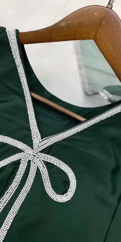 LG 1955 Green in Green French Crape Lace Work & Bead Work Salwar Suit . Special Price ₹1849. Delivery 4-6 Working Days. Shop now. | Casual Suits, Jump Suits, Creative suits, Designer Suits, Palazzo Suits, Party Wear Suits, Patiala Suits, Salwar suit, Straight Suits