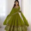 ZF 5010 Green Georgette Gown Perfect for Wedding, Party, Pooja, Ethnic Day, Karwa Chauth – . Best Price ₹2049. Delivery 4-6 Working Days. Shop now. | Casual Suits, Jump Suits, Creative suits, Designer Suits, Palazzo Suits, Party Wear Suits, Patiala Suits, Salwar suit, Straight Suits