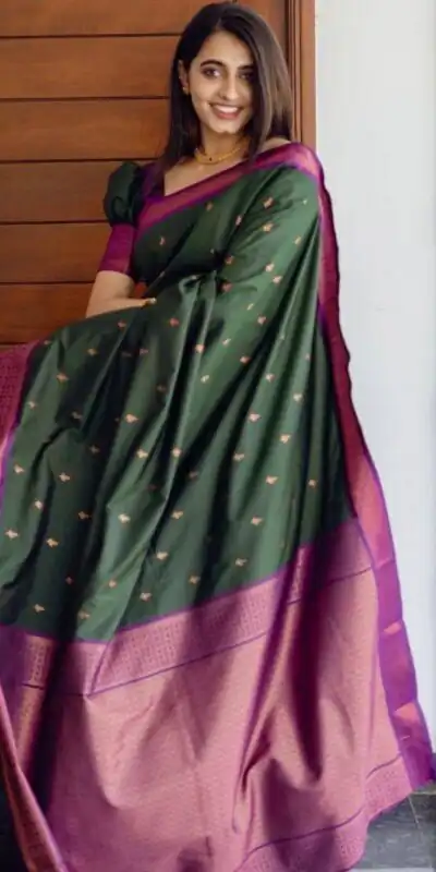 KP 5008 Green in Soft Lichi Silk Lace Work & Lace Border Saree Available at ₹1449 only. Delivery 4-6 Working Days. Shop now. | Creative Sarees, Embroidered Sarees, Bollywood Sarees, Designer Sarees, Ethnic Saree, Modern Digital sarees, Party Wear Sarees, Sarees