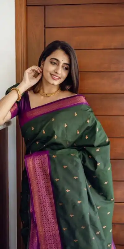 KP 5008 Green in Soft Lichi Silk Lace Work & Lace Border Saree Available at ₹1449 only. Delivery 4-6 Working Days. Shop now. | Creative Sarees, Embroidered Sarees, Bollywood Sarees, Designer Sarees, Ethnic Saree, Modern Digital sarees, Party Wear Sarees, Sarees