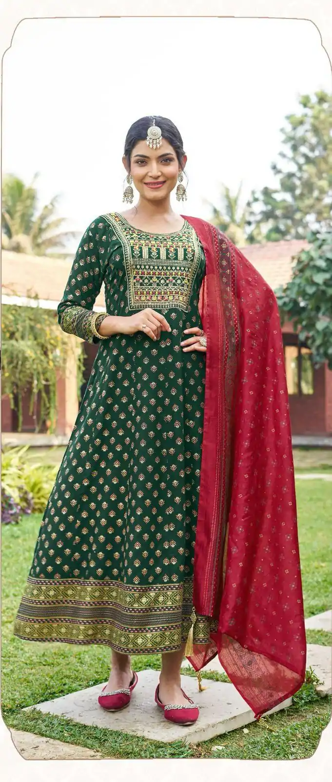 INLI Masakali 7.0 Green in Color Rayon Embroidery Work Gown . Exclusive Offer ₹1849. Delivery 4-6 Working Days. Shop now. | Bollywood Gowns, Creative Gowns, Designer Gowns, Embroidered Gowns, Gowns, Party Wear Gowns