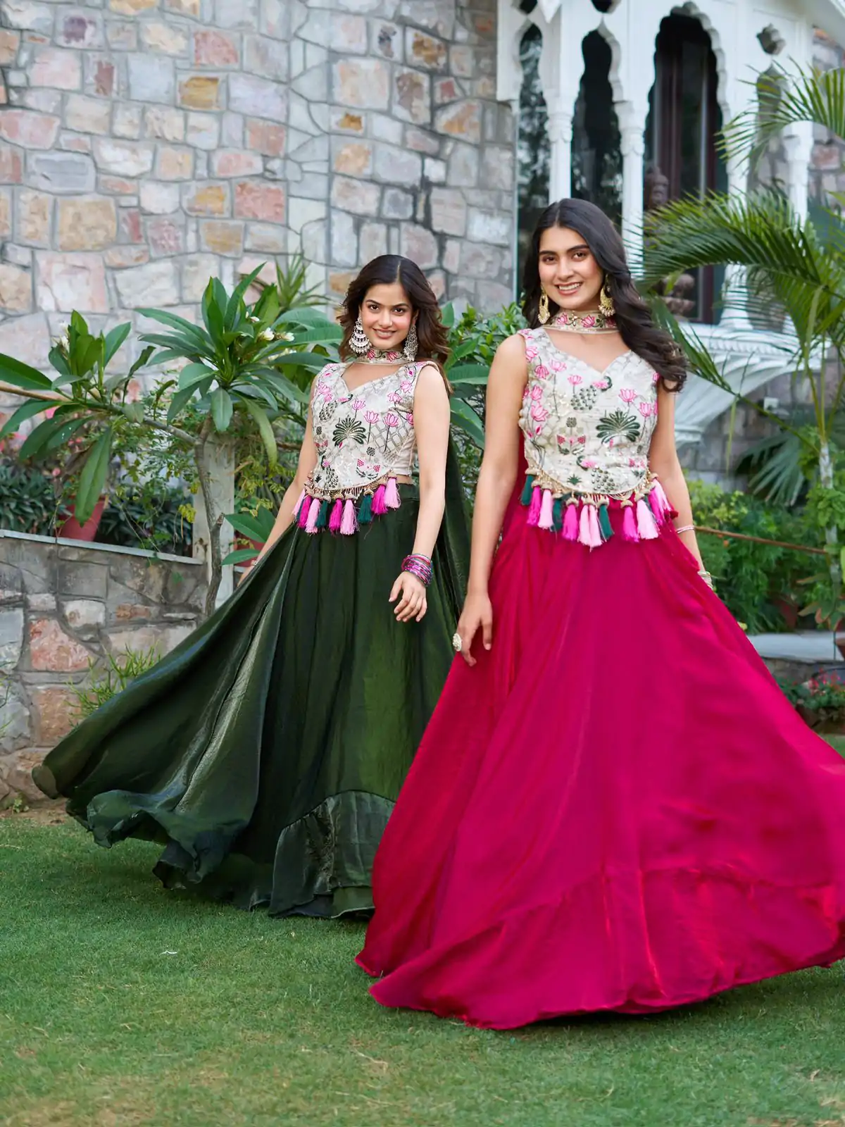 Ram 125 Green in Pure simar tissue silk Embroidery Work Lehenga Choli . Exclusive Offer ₹2649. Delivery 4-6 Working Days. Shop now. | Bollywood Lehenga, Creative Lehenga, Designer Lehenga, Embroidered Lehenga, Lehenga, Party Wear Lehenga