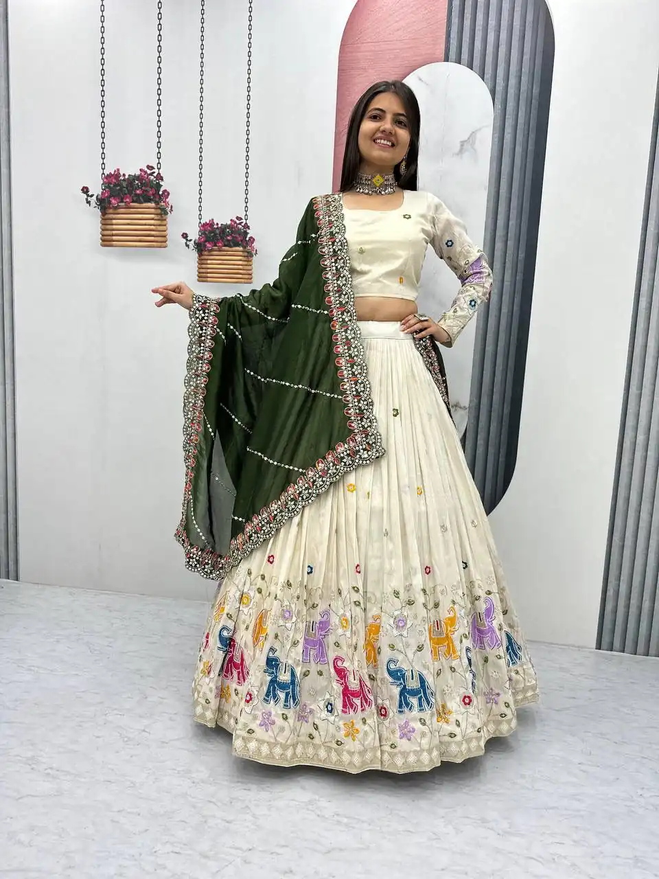 PC 503 Green in Pure Tissue Silk Cut Work & Lace Work Lehenga Choli . Now at just ₹2349. Delivery 4-6 Working Days. Shop now. | Bollywood Lehenga, Creative Lehenga, Designer Lehenga, Embroidered Lehenga, Lehenga, Party Wear Lehenga