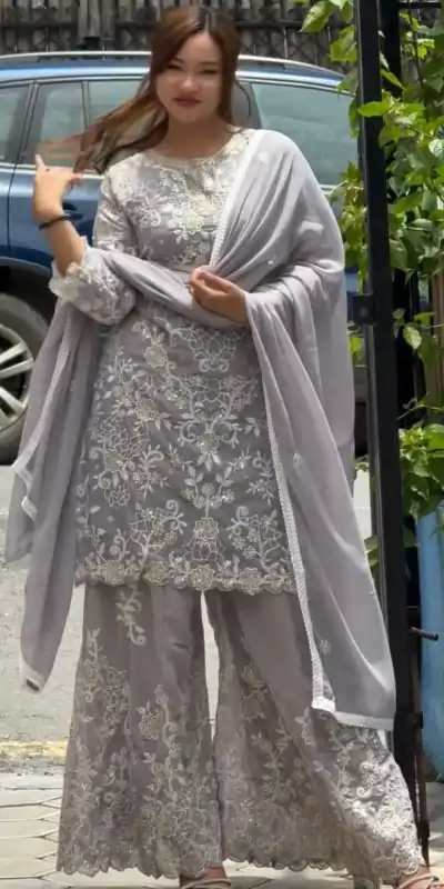 AD 196 Lavender Faux Georgette Salwar Suit Perfect for Wedding, Party, Ganesh Chaturthi, Onam, Baisakhi – . Exclusive Offer ₹2149. Delivery 4-6 Working Days | Casual Suits, Jump Suits, Creative suits, Designer Suits, Palazzo Suits, Party Wear Suits, Patiala Suits, Salwar suit, Straight Suits