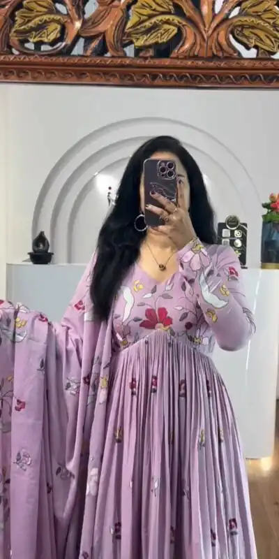 PC 528 Lavender Fox Georgette Gown Perfect for Wedding, Party, Baby Shower, Lohri, Pongal – . Available at ₹2049 only. Delivery 4-6 Working Days. Shop n | Casual Suits, Jump Suits, Creative suits, Designer Suits, Palazzo Suits, Party Wear Suits, Patiala Suits, Salwar suit, Straight Suits