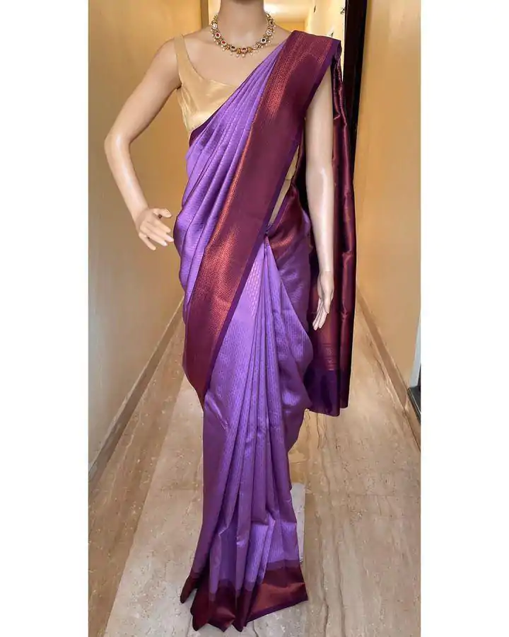 KPR 206 Lavender in Soft Lichi Silk Lace Jacquard Border & Lace Work Saree . Special Price ₹1399. Delivery 4-6 Working Days. Shop now. | Creative Sarees, Embroidered Sarees, Bollywood Sarees, Designer Sarees, Ethnic Saree, Modern Digital sarees, Party Wear Sarees, Sarees