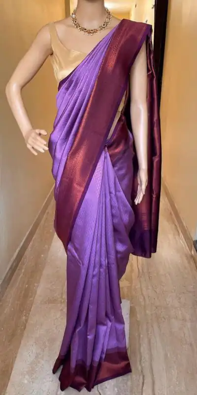 KPR 206 Lavender in Soft Lichi Silk Lace Jacquard Border & Lace Work Saree . Special Price ₹1399. Delivery 4-6 Working Days. Shop now. | Creative Sarees, Embroidered Sarees, Bollywood Sarees, Designer Sarees, Ethnic Saree, Modern Digital sarees, Party Wear Sarees, Sarees