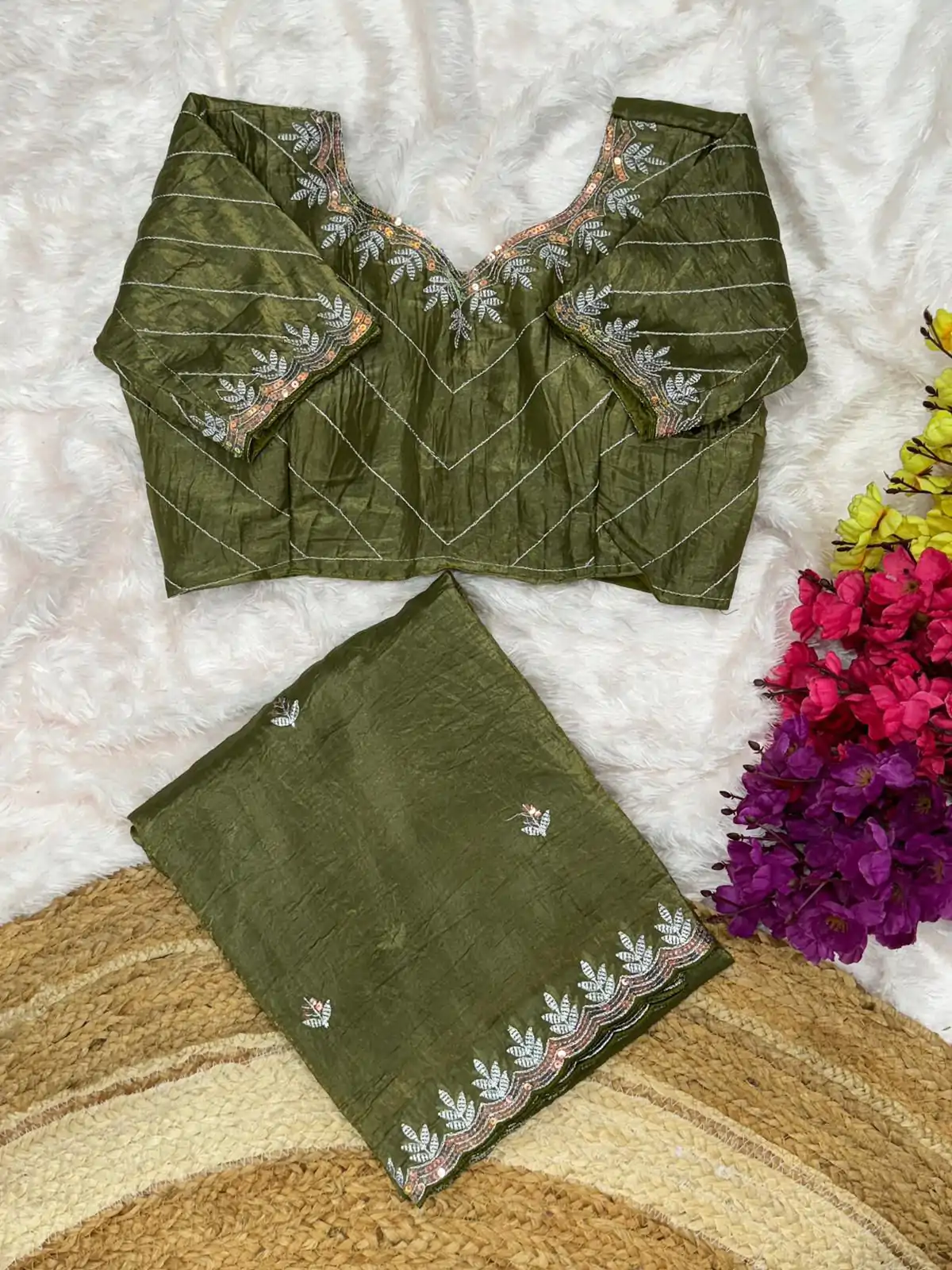 AC COCKTAIL Mahendi Gold Crush Saree Perfect for Wedding, Party, Engagement, Cultural Events, Pongal – . Available at ₹2149 only. Delivery 4-6 Working Day | Creative Sarees, Embroidered Sarees, Bollywood Sarees, Designer Sarees, Ethnic Saree, Modern Digital sarees, Party Wear Sarees, Sarees