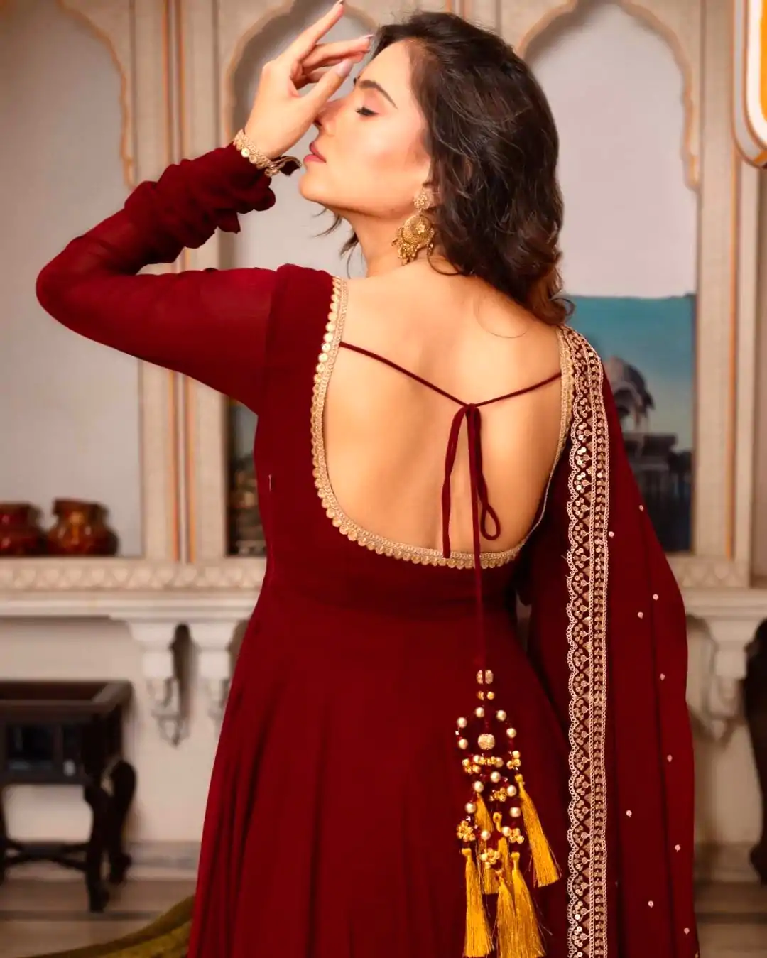 SRK 5222 Maroon in Faux Georgette Lace Work & Embroidery Work Salwar Suit . Grab it for ₹1849. Delivery 4-6 Working Days. Shop now. | Casual Suits, Jump Suits, Creative suits, Designer Suits, Palazzo Suits, Party Wear Suits, Patiala Suits, Salwar suit, Straight Suits