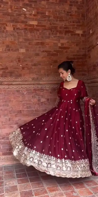 NF 1250 Maroon Color Fendy with Embroidery Work Silk Salwar Suit . Festive Deal ₹2599. Delivery 4-6 Working Days. Shop now. | Casual Suits, Jump Suits, Creative suits, Designer Suits, Palazzo Suits, Party Wear Suits, Patiala Suits, Salwar suit, Straight Suits