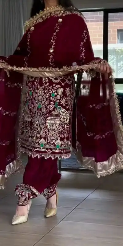 NF 1239 Maroon Natural Crep Salwar Suit Perfect for Wedding, Party, Haldi, Festival Celebrations, Housewarming – . Get it for ₹2449. Delivery 4-6 Wor | Casual Suits, Jump Suits, Creative suits, Designer Suits, Palazzo Suits, Party Wear Suits, Patiala Suits, Salwar suit, Straight Suits