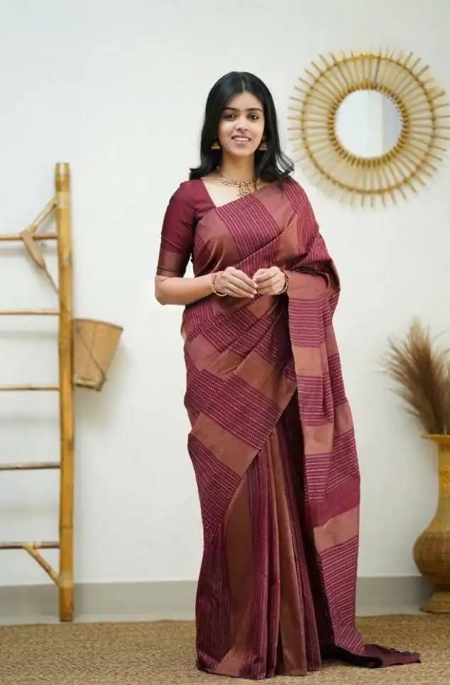 KPR 152 Maroon Soft Lichi Silk Saree with Lace Work & Lace Border. Available at ₹1249 only. Delivery 4-6 Working Days. Shop now. | Creative Sarees, Embroidered Sarees, Bollywood Sarees, Designer Sarees, Ethnic Saree, Modern Digital sarees, Party Wear Sarees, Sarees