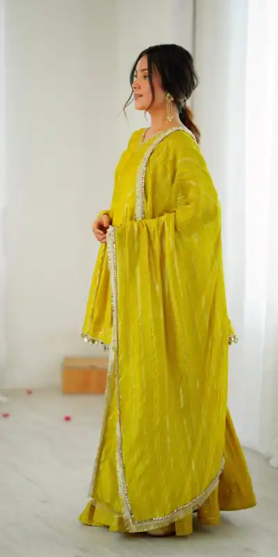 SRK 5300 Mustard Mal Chanderi With Lace Work & Mirror Work Salwar Suit . Get it for ₹2099. Delivery 4-6 Working Days. Shop now. | Casual Suits, Jump Suits, Tops & Bottoms, Track Suits, Trendy Wear, Creative suits, Designer Suits, Palazzo Suits, Party Wear Suits, Patiala Suits, Salwar suit, Straight Suits