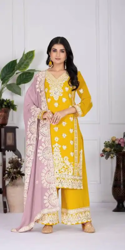 KF 1688 Mustered Faux Georgette with Embroidery Work & Mirror Work Salwar Suit . Exclusive Offer ₹2099. Delivery 4-6 Working Days. Shop now. | Casual Suits, Jump Suits, Creative suits, Designer Suits, Palazzo Suits, Party Wear Suits, Patiala Suits, Salwar suit, Straight Suits