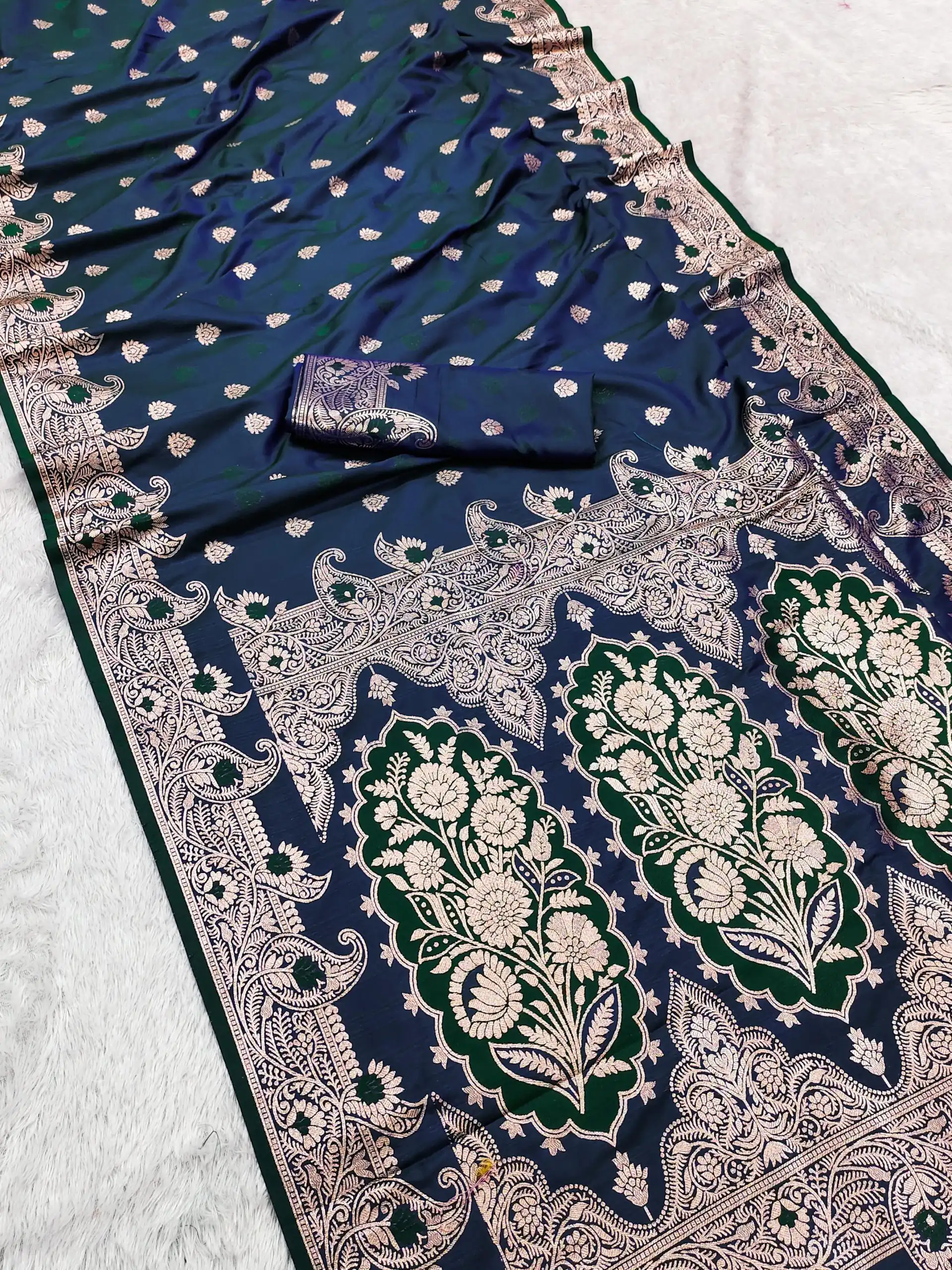 MB 43 Navy Blue Color Banarasi silk Saree with Lace Work & Zari Work. Wedding, Party, Festive Grab it for ₹1899. Delivery 4-6 Working Days. Shop now. | Creative Sarees, Embroidered Sarees, Bollywood Sarees, Designer Sarees, Ethnic Saree, Modern Digital sarees, Party Wear Sarees, Sarees