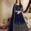  FC 94001 Navy Blue Color Georgette Multi Thread Zari Stich Anarkali Suit Wedding, Party, Festive events, etc. Expected Delivery  4-6 Working Days @2399/- | Anarkali Suits, Bollywood Anarkali, Creative-Anarkali, Designer Anarkali, Embroidered Anarkali, Party Wear Anarkali