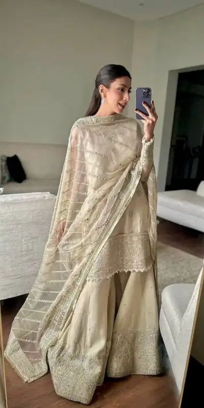 KF 1685 Off White in Tabby Organza Embroidery Work Salwar Suit . Introductory Price ₹2449. Delivery 4-6 Working Days. Shop now. | Casual Suits, Jump Suits, Creative suits, Designer Suits, Palazzo Suits, Party Wear Suits, Patiala Suits, Salwar suit, Straight Suits