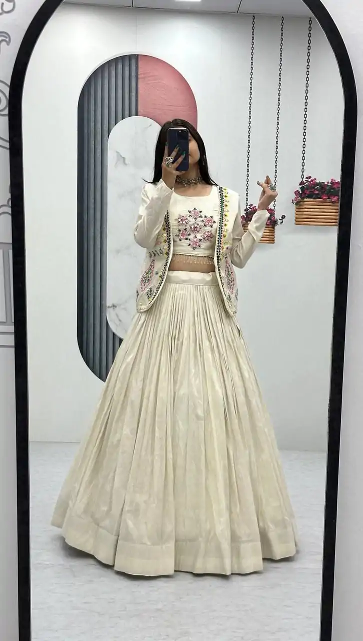 PC 522 Off White Tissue Simmer Lehenga Choli Perfect for Wedding, Party, Cultural Events, Diwali, Ganesh Chaturthi – . Exclusive Offer ₹3049. Deli | Casual Suits, Jump Suits, Creative suits, Designer Suits, Palazzo Suits, Party Wear Suits, Patiala Suits, Salwar suit, Straight Suits