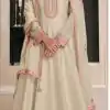 Off White Vichitra Embroidery Zari Work Salwar Suit