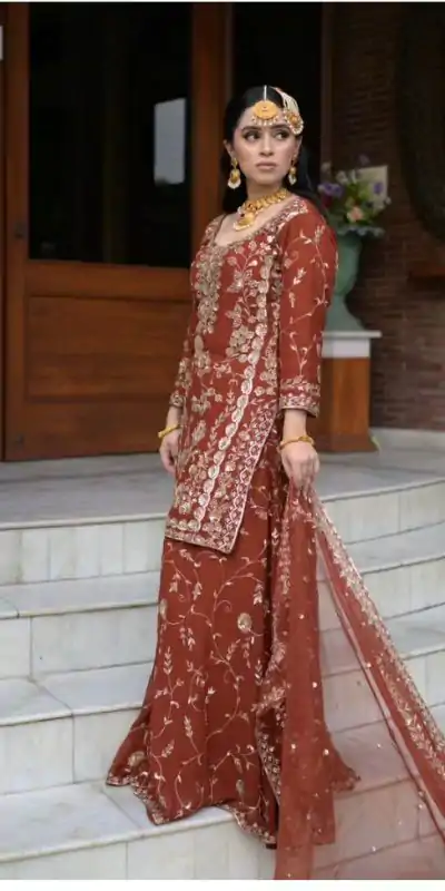 VLM 226 Orange Fox Georgette with Embroidery Work & Lace Work Salwar Suit . Festive Deal ₹2499. Delivery 4-6 Working Days. Shop now. | Casual Suits, Jump Suits, Creative suits, Designer Suits, Palazzo Suits, Party Wear Suits, Patiala Suits, Salwar suit, Straight Suits