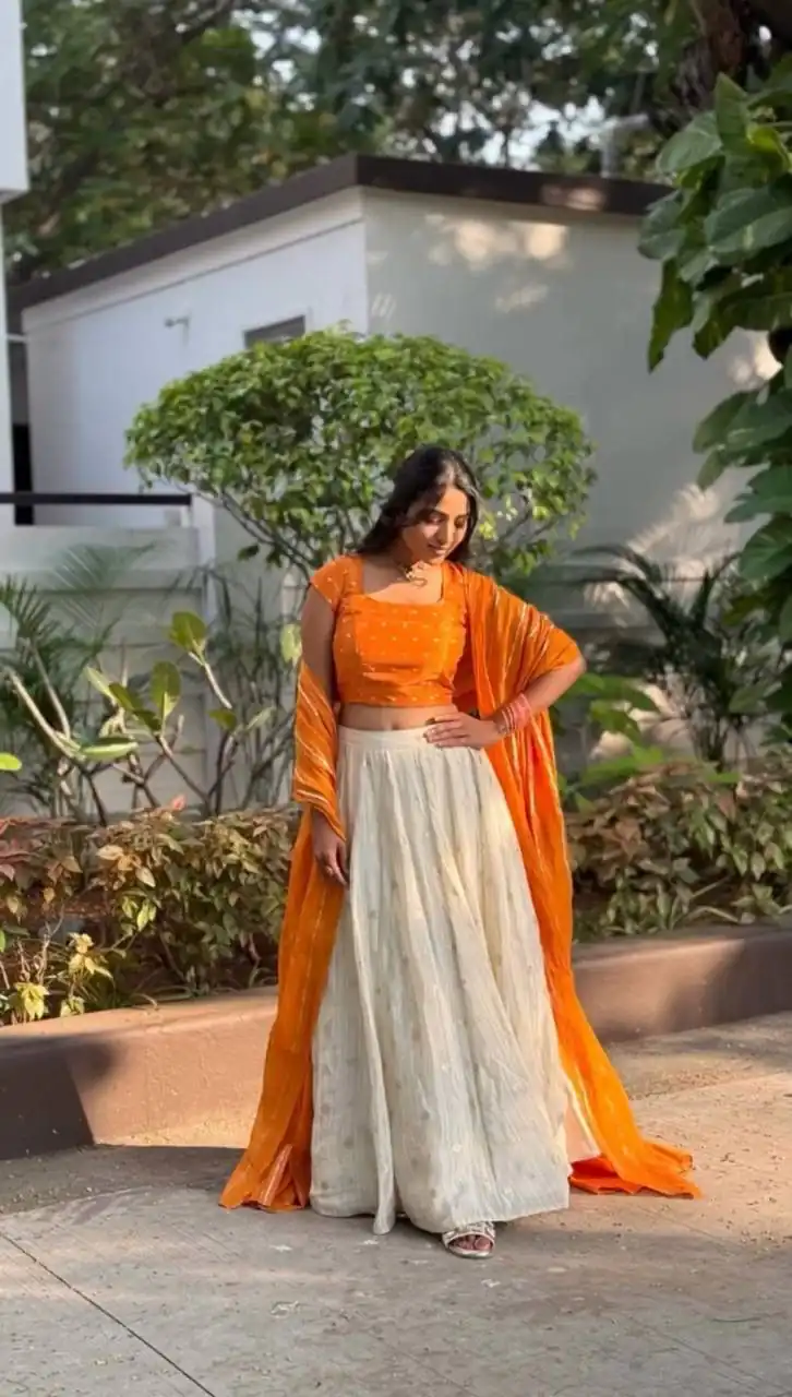 PC 521 Orange Color Jacquard Silk Lehenga Choli with Designer Work. Special Price ₹2099. Delivery 4-6 Working Days. Shop now. | Bollywood Lehenga, Creative Lehenga, Designer Lehenga, Embroidered Lehenga, Lehenga, Party Wear Lehenga